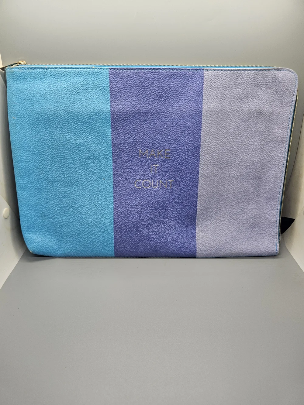 Make It Count Colorblock Laptop Pouch - Blue, Purple, Lavender